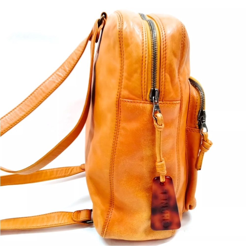 CHANEL Orange Lambskin backpack - Picture 4 of 17